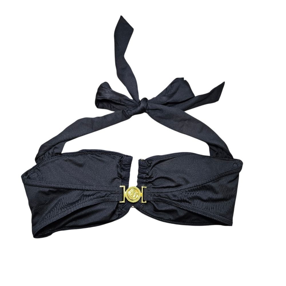 Victoria's Secret Black Halter Bikini with Gold Detail - Picture 5 of 13